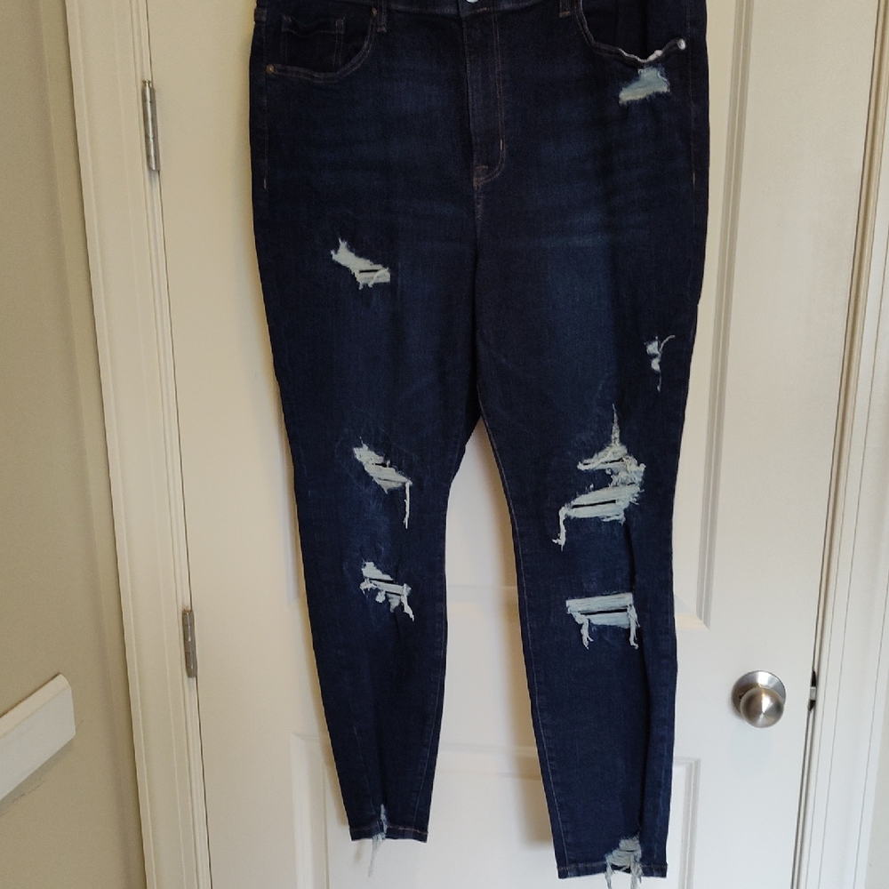 Lane Bryant Women's Distressed Blue Jeans